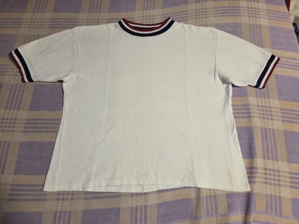 Vintage 60s T Shirt Fine Cotton Knit Sweater Striped Lord Clayton Ringer Boxy